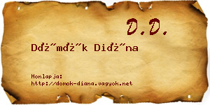 Dömök Diána névjegykártya